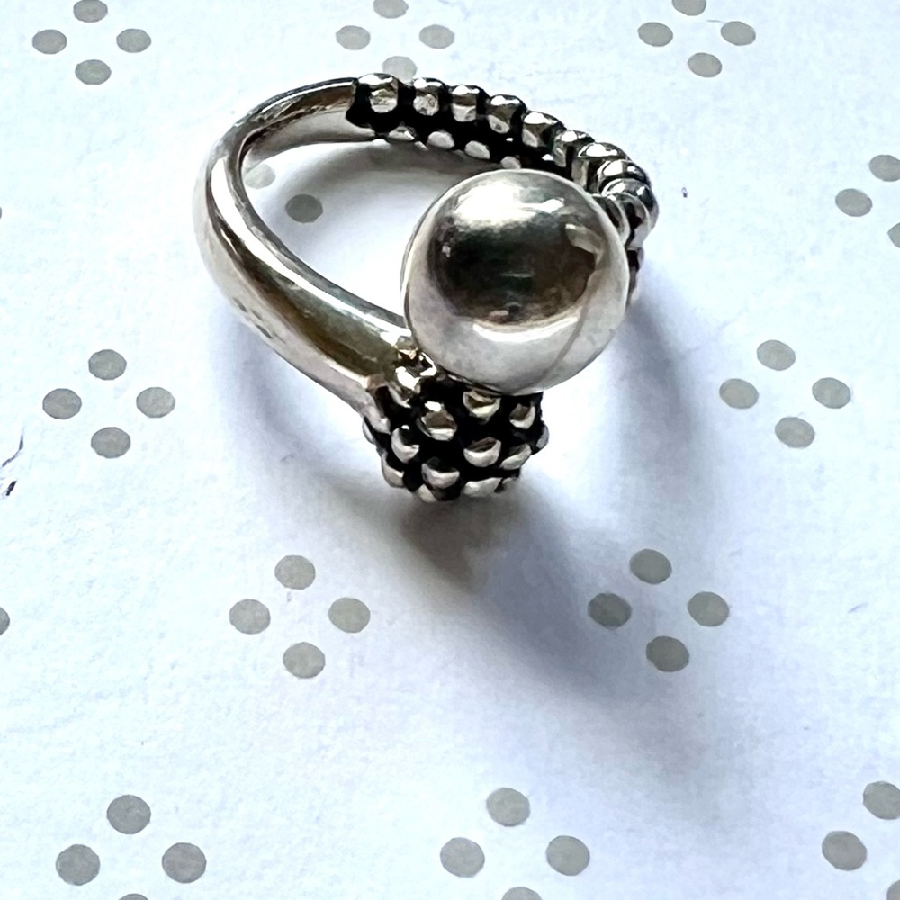 Michael Dawkins silver ring size 8 adjustable